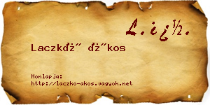 Laczkó Ákos névjegykártya